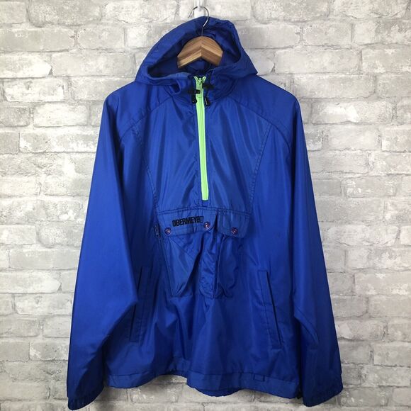 Vtg Obermeyer Caribou Anorak Jacket Pullover Jacket Small Blue Light Weight - Picture 1 of 12